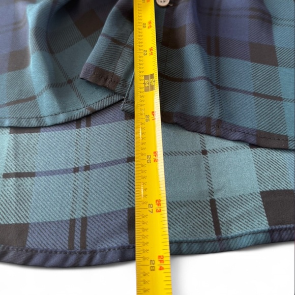 J. Crew Women’s  Plaid Blouse - Navy and Teal - Picture 7 of 7